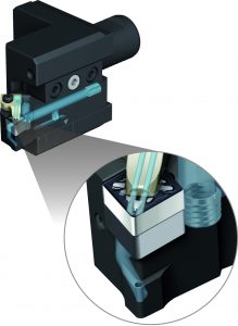 Walter has introduced through-coolant holders for both turning and grooving systems.