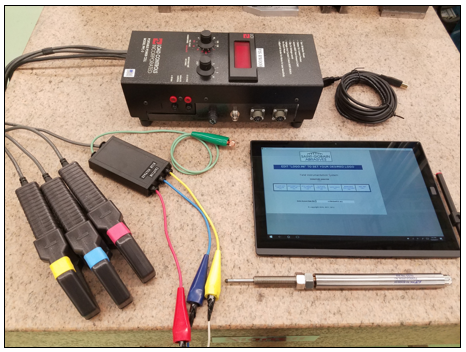 Figure 3: Field Instrumentation System used to measure three-phase spindle grinding power