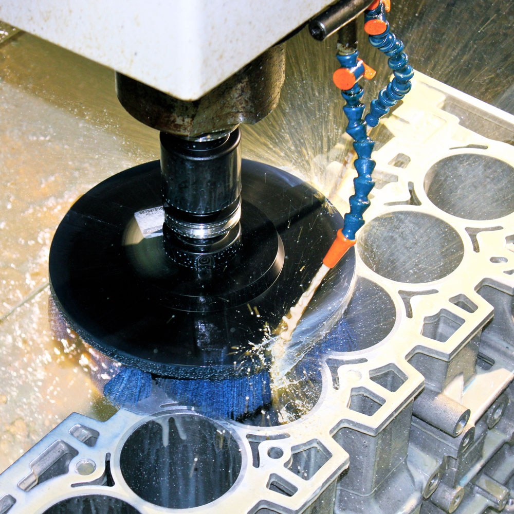 Manufacturers should think of deburring as part of the process of machining and incorporate it right into the program. (Image courtesy of Osborn)